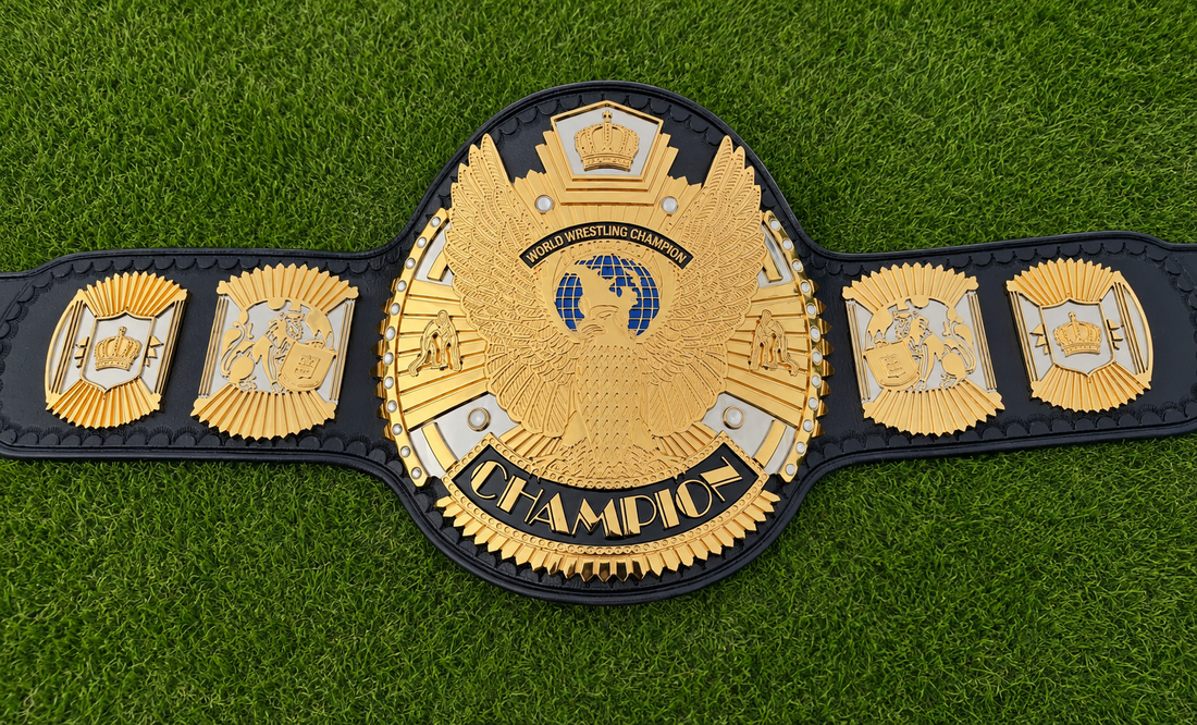 Custom Crown Hybrid Wing Eagle 24k Dual Plated HD CNC Title Belt