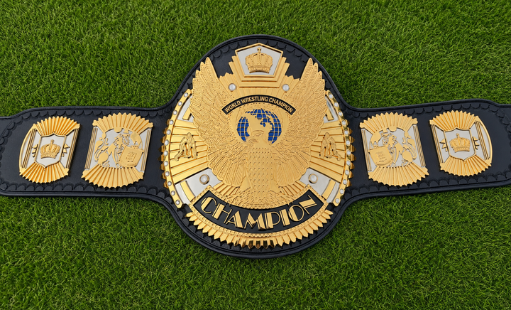 Custom Crown Hybrid Wing Eagle 24k Dual Plated HD CNC Title Belt