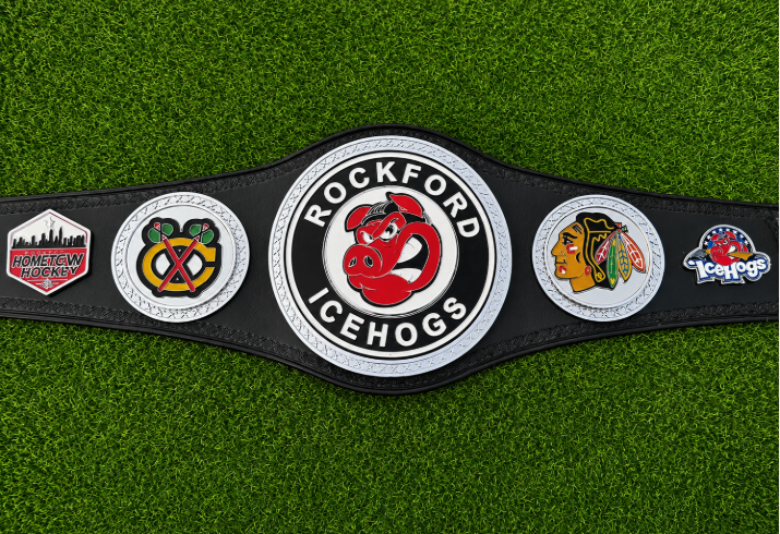 Rockford Icehogs Custom Belts For Championship Title