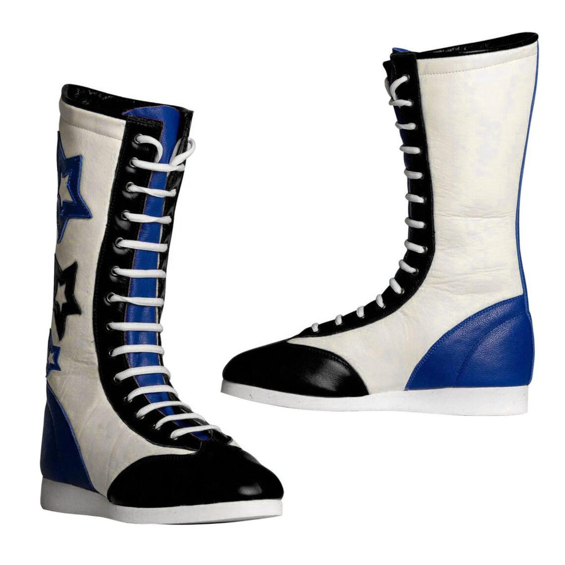 Custom Star Leather Wrestling Boots Retro Boxing Cosplay Shoes