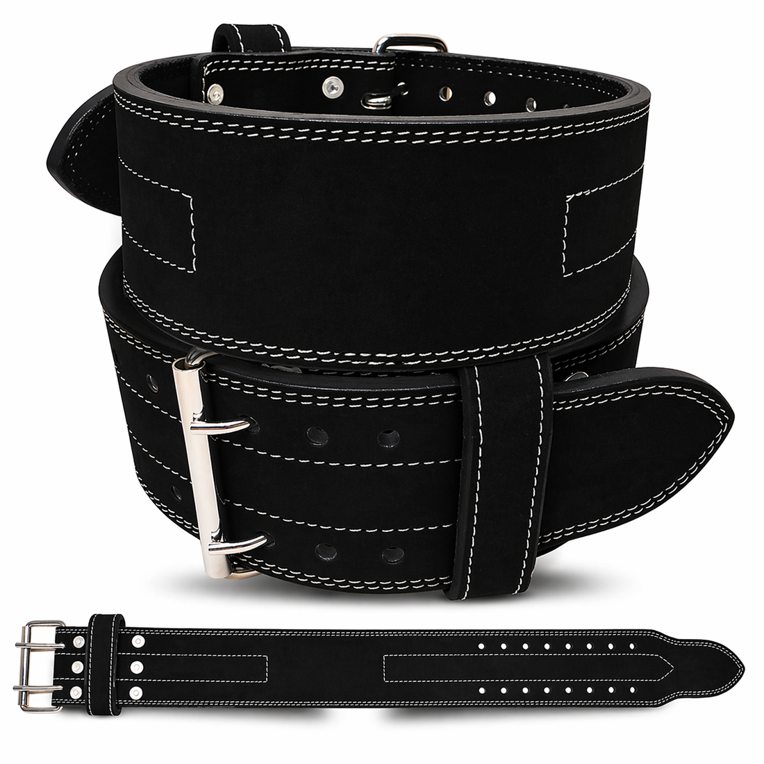 10mm Double Prong Gym Belt  Black