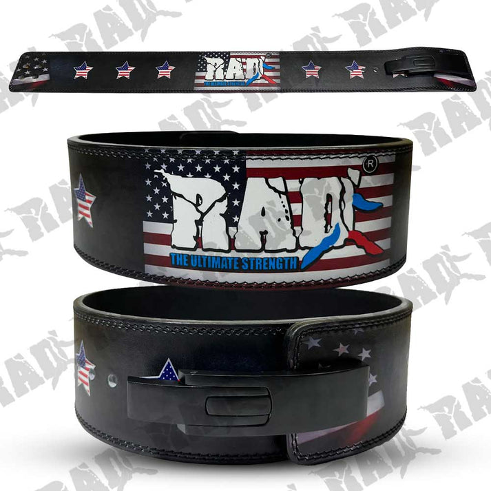 Black American Flag Lever Belt