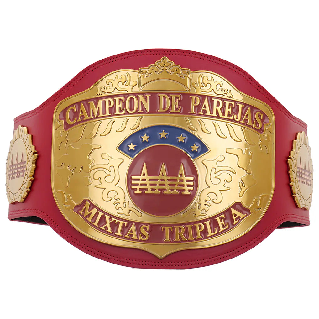 AAA World Mixed Tag Team Championship Replica Title Belt