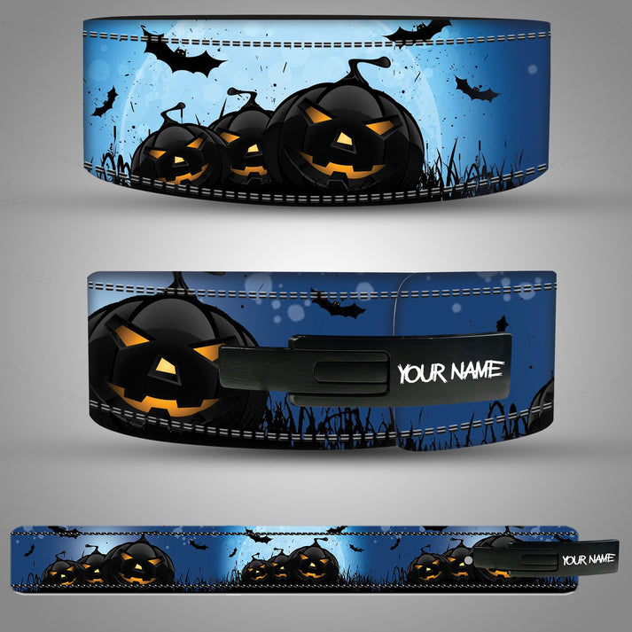 Spooky Night Pumpkin Weightlifting Belt