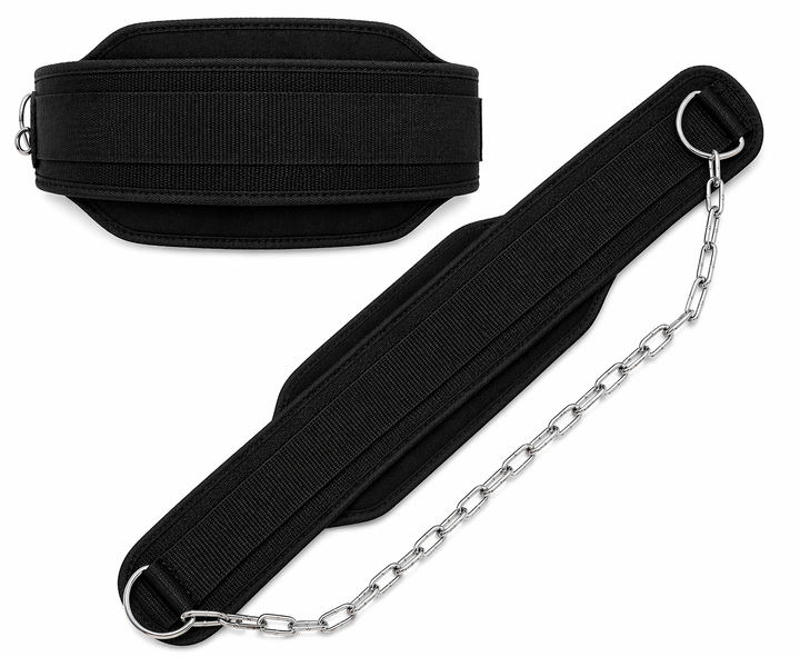 Rad Weightlifting Dipping Power Belt With Metal Chain Back Support Training Bodybuilding