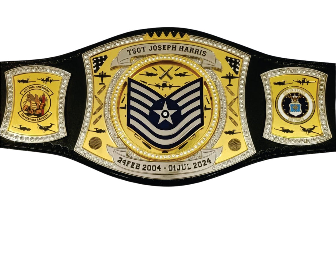 MSGT AIR Force 2004 - 2024 Custom Championship Belt Title Belts Nation