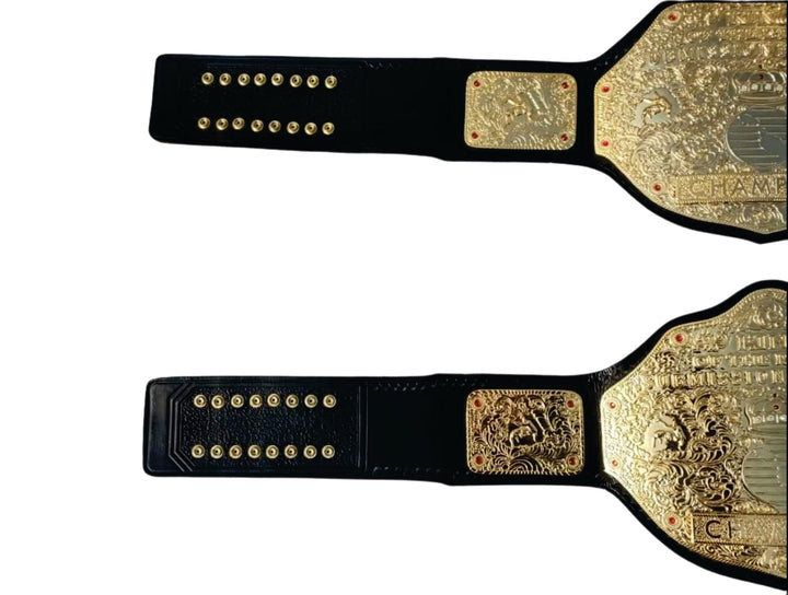 Big Gold King of the Island Submission Fighting Custom Custom Championship Wrestling Belt Title Belts Nation