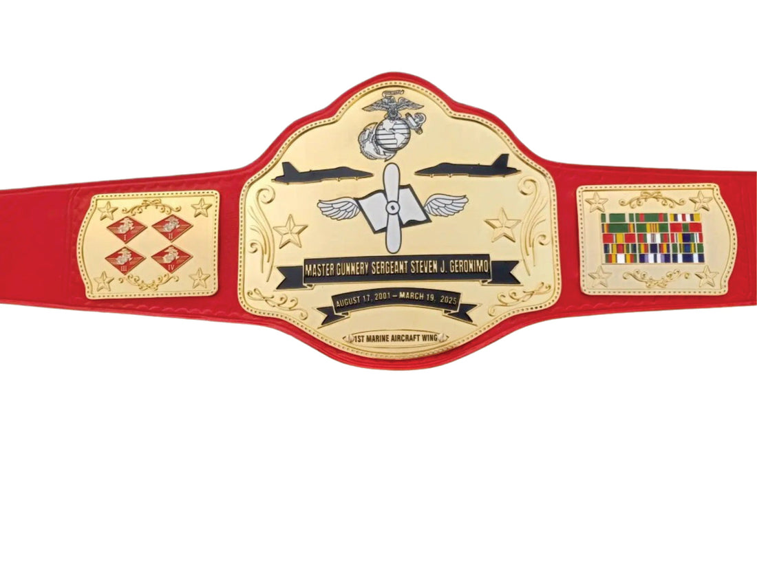 Master Gunnery Sergeant Steven J. Geronimo 17 August 2001 - 19 March 2025 Championship Belt Title Belts Nation