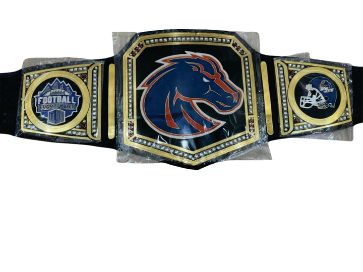 Boise State Broncos National Legacy Title Championship Belt Black Strap Title Belts Nation