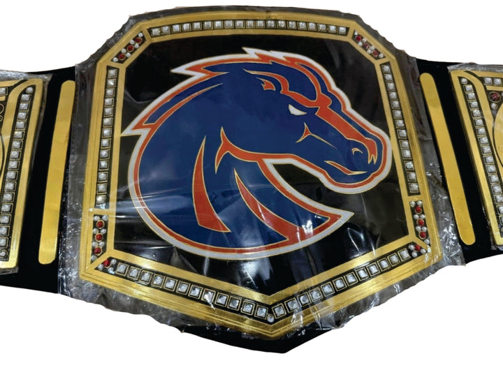 Boise State Broncos National Legacy Title Championship Belt Black Strap Title Belts Nation