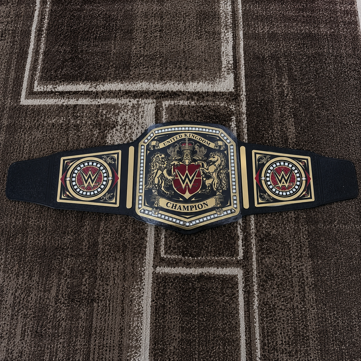 WWE UNITED KINGDOM Brass 24k Gold Championship Title Belt