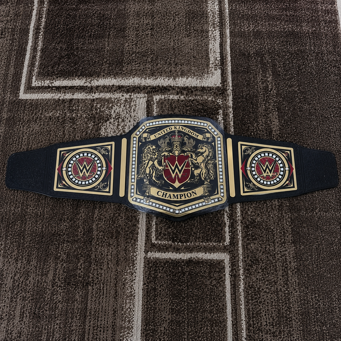 WWE UNITED KINGDOM Brass 24k Gold Championship Title Belt