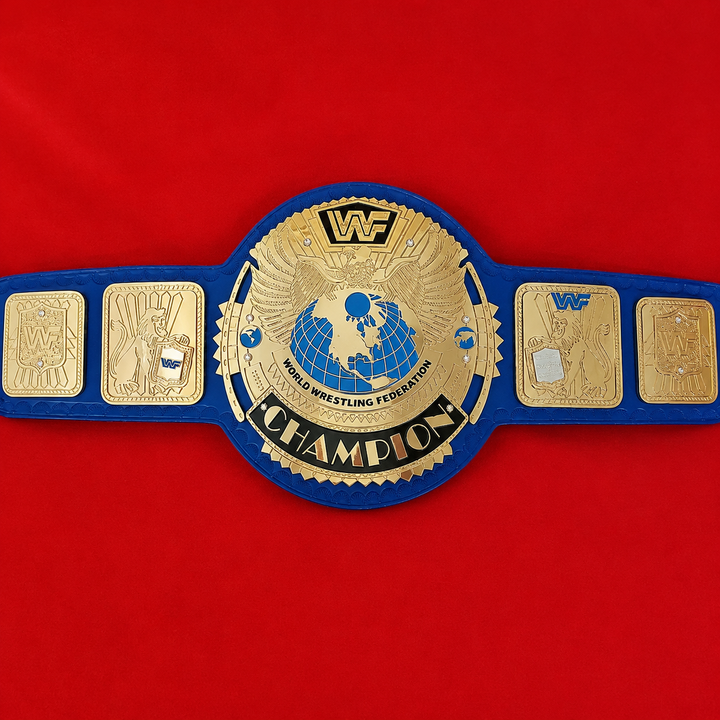 WWF BLUE BIG EAGLE Brass Championship Title Belt