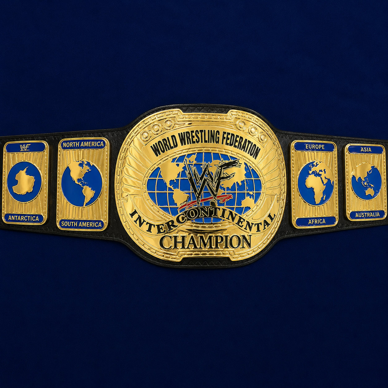 WWF INTERCONTINENTAL OVAL 24K GOLD Giant Championship Belt