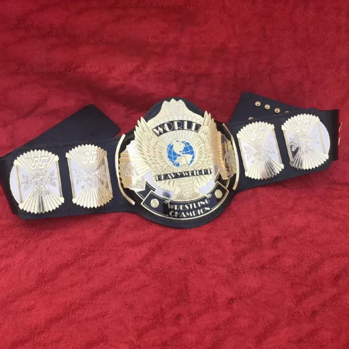 WWF Winged Eagle Brass 24K Gold Championship Title Belt