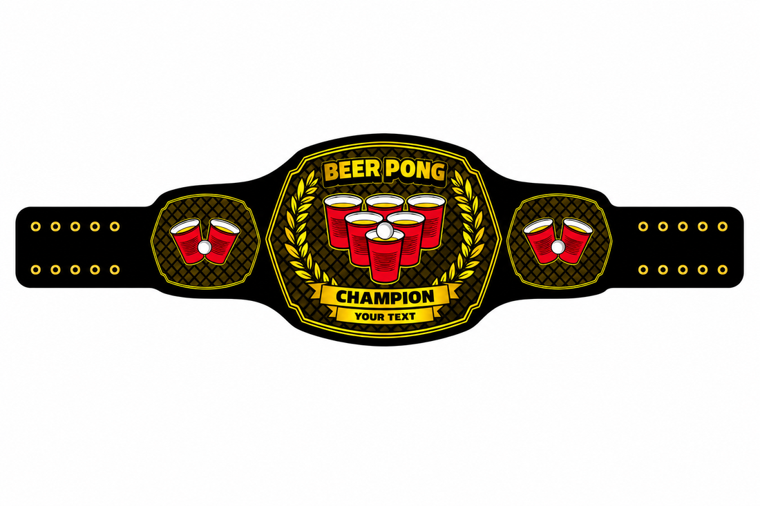 Beer Pong Championship Belt  Custom Party Title