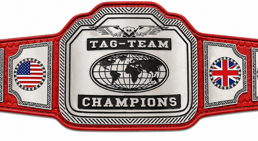Tag Team Championship Title Belts New Enforcer Model Brass Plated