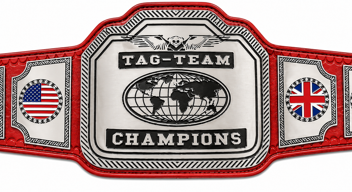 Tag Team Championship Title Belts New Enforcer Model Brass Plated
