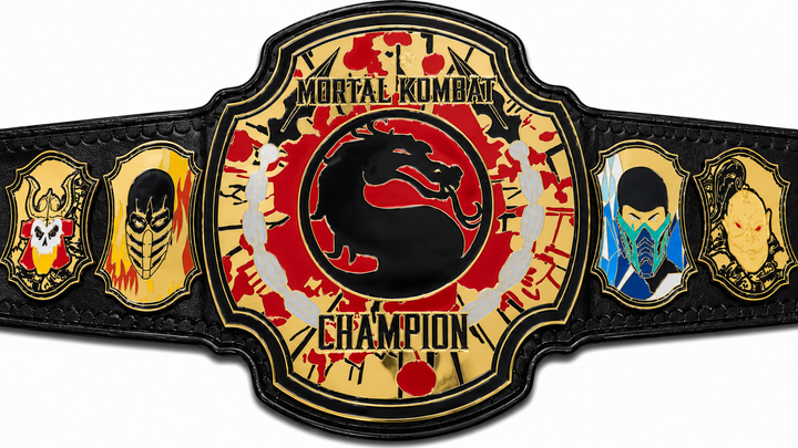 Mortal Kombat Wrestling Championship title belt Adult Size Brass Plated
