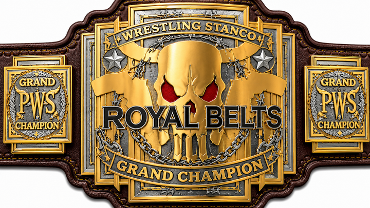 PWS Grand Wrestling Championship Title Belt Brass Plated
