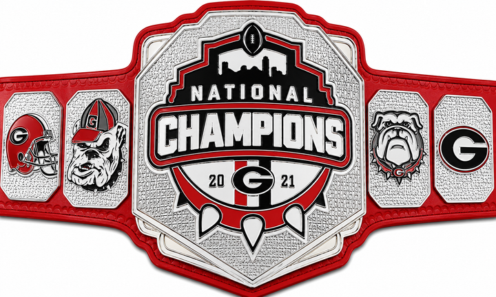 New Georgia Bulldog National Championship Leather Belt Adult Size