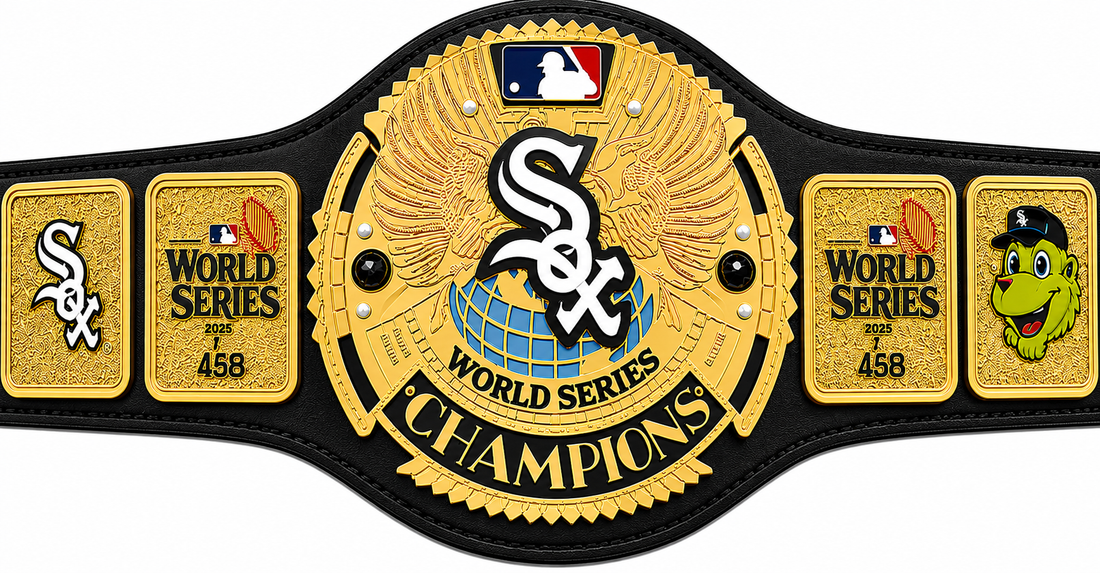 Custom Chicago White Sox team World Championship Belt Adult Size 2MM Brass
