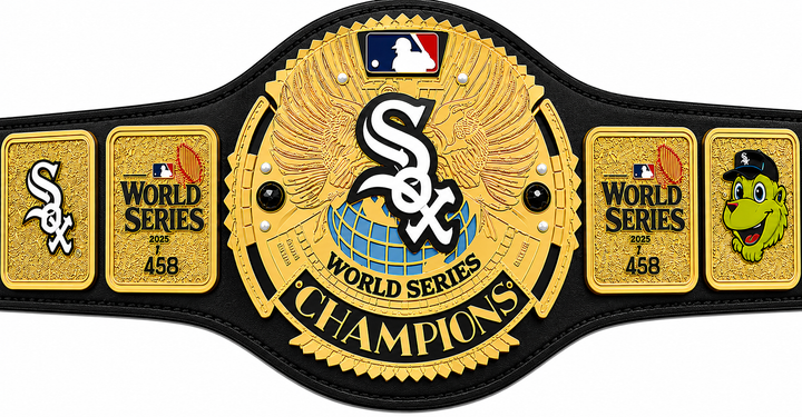 Custom Chicago White Sox team World Championship Belt Adult Size 2MM Brass