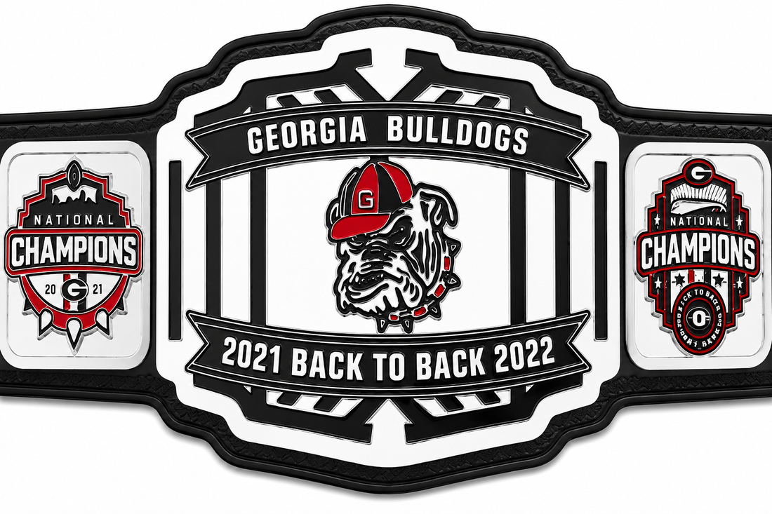 New Customise Georgia Bulldog Customized Championship Title Belt Adult Size