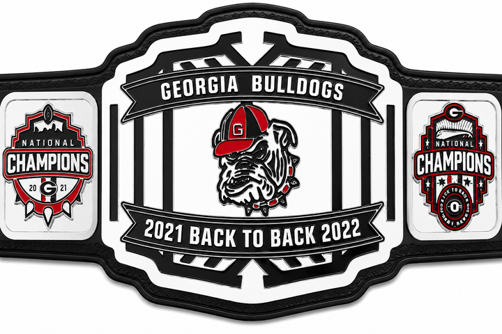 New Customise Georgia Bulldog Customized Championship Title Belt Adult Size