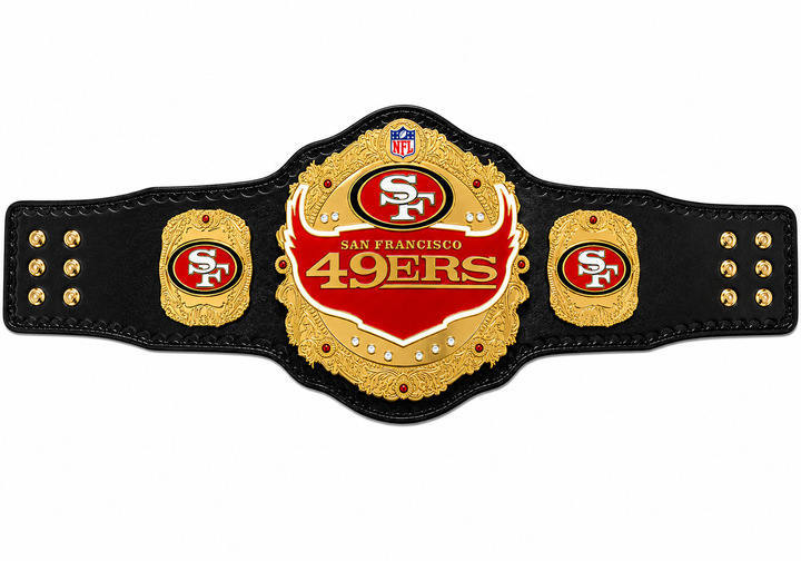 Custom San Francisco 49ers team World Championship Belt Adult Size 2MM Brass