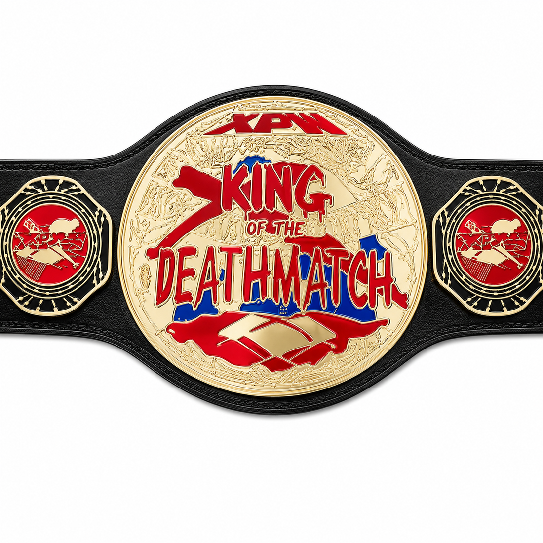 New XPW King of the Deathmatch Wrestling Championship belt Replica Zinc 2mm -