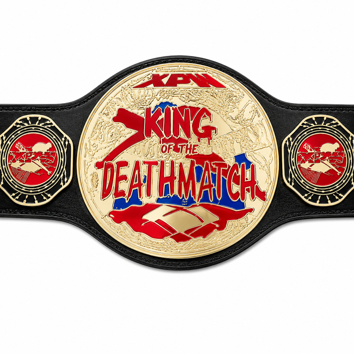 New XPW King of the Deathmatch Wrestling Championship belt Replica Zinc 2mm -