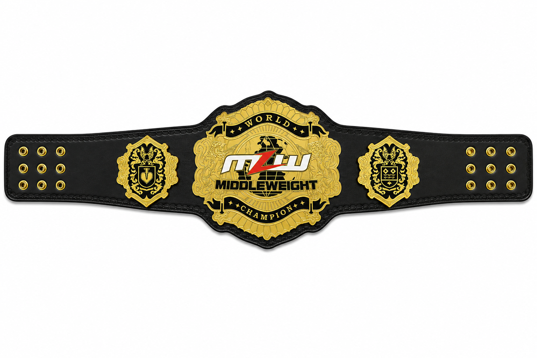 Customized MZW World Heavyweight Wrestling Championship Replica Title Belt