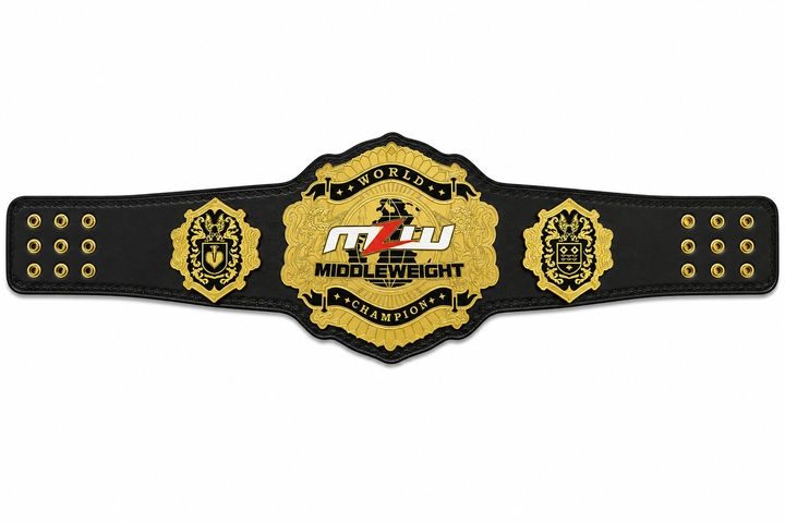 Customized MZW World Heavyweight Wrestling Championship Replica Title Belt