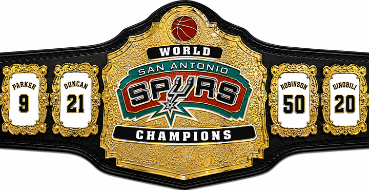 New Spurs Championship Belt Adult Size Genuine Leather