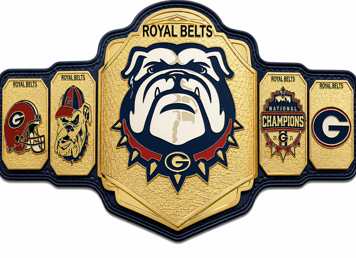 New Georgia Bulldog National Championship Leather Belt Adult Size
