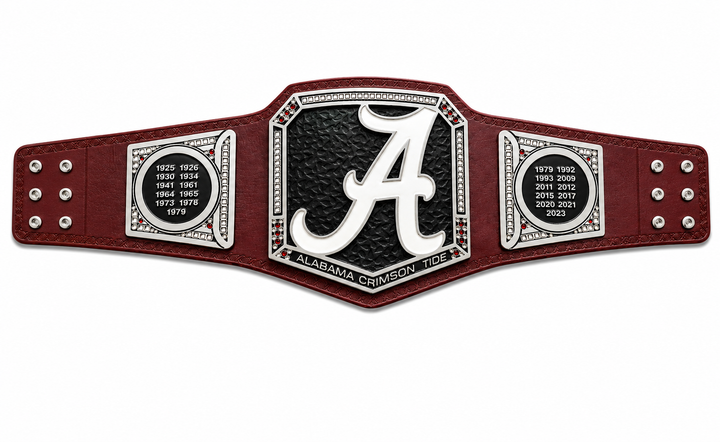 New Customise Albama Roll Tide Championship Leather Belt Adult Size