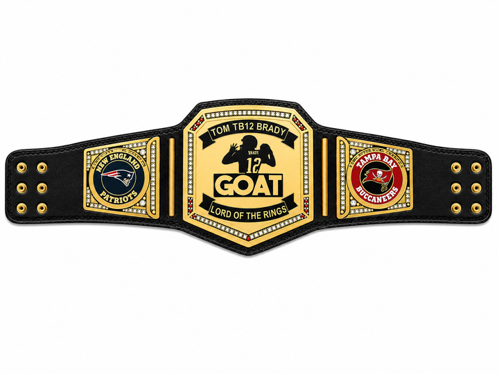 Custom Tom Brady tb12 GOAT Championship Belt Replica