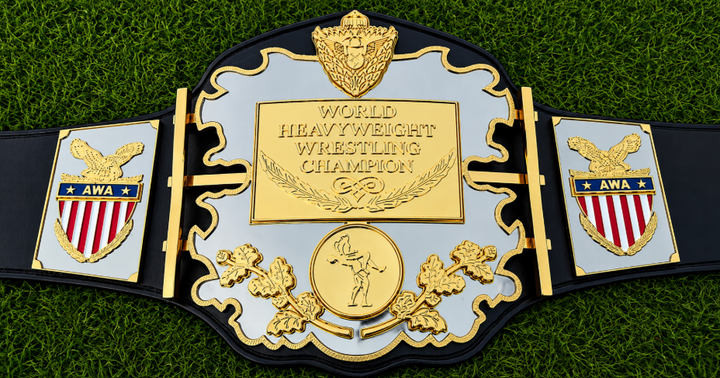 AWA Heavyweight Wrestling Championship HD CNC Title Belt Stacked Plated
