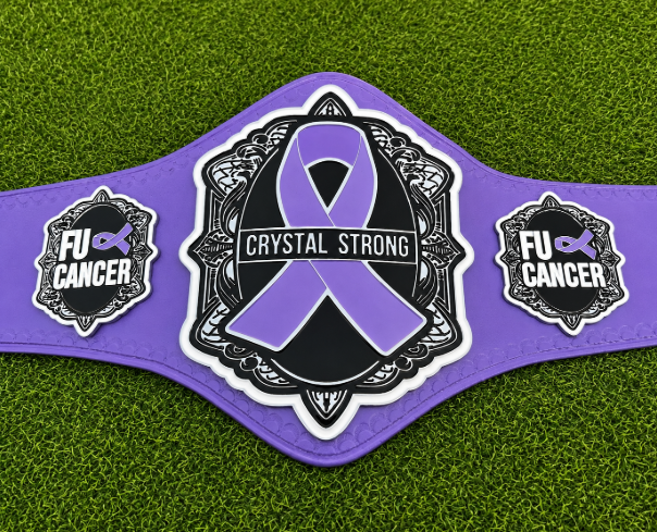 Crystal Strong Fu Cancer Customised Championship Title  HD CNC Zinc Plated