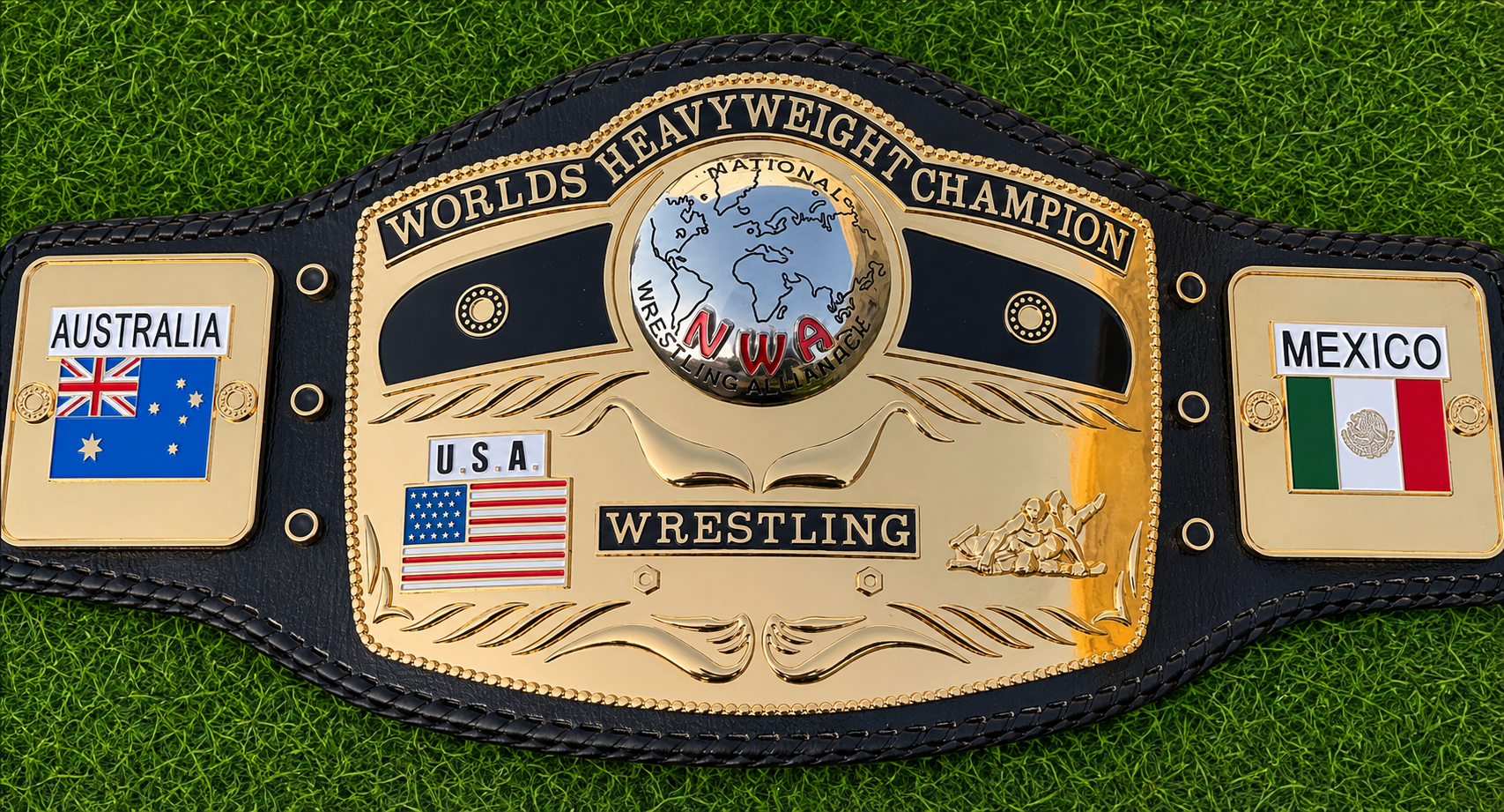 NWA Domed Globe Wrestling Championship Title HD CNC Belt