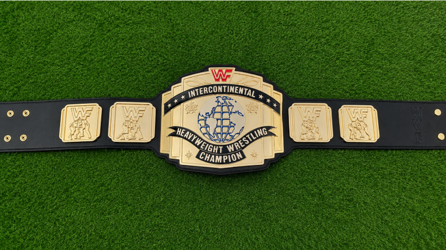 WWF Intercontinental BRASSO Ring Wrestling Championship Belts
