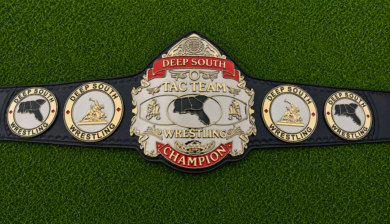 Deep South Tag Team Wrestling Championship Title Belt HD CNC