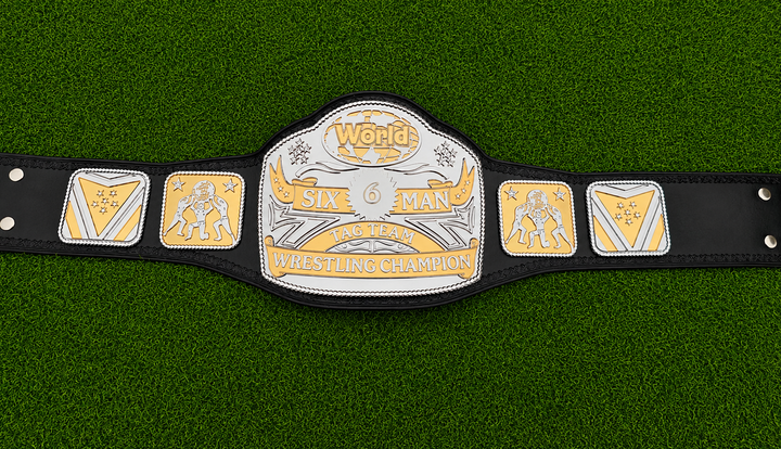 NWA World Six Man Tag Team Championship Title Belt HD CNC