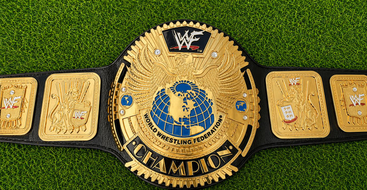 WWF Big Eagle Scratch Logo Hand Flocked Eagles HD CNC Title Belt