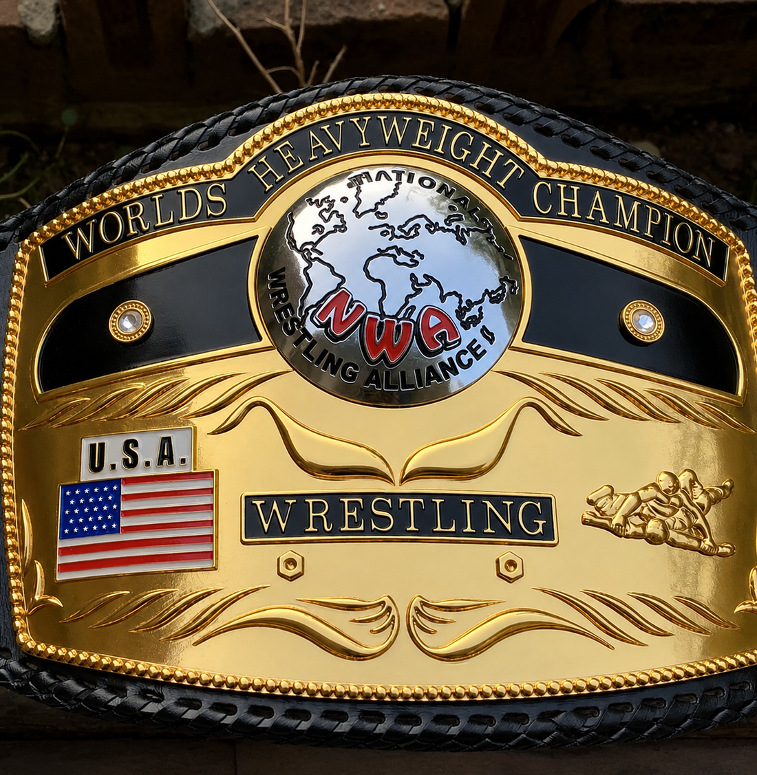 NWA Domed Globe Wrestling Championship Title Belt HD CNC