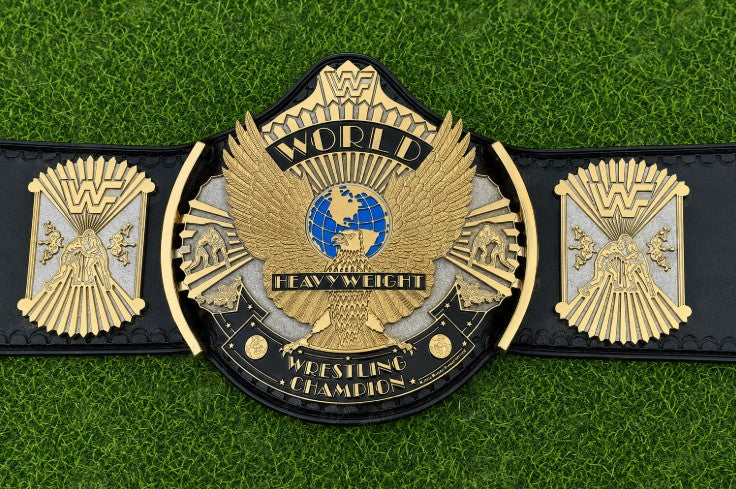 WWF Hand Flocked Eagle CNC Wrestling Championship Belts