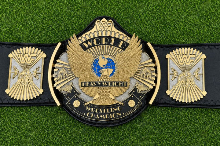WWF Hand Flocked Eagle CNC Wrestling Championship Belts