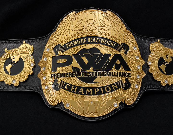 PWA Custom Wrestling Championship Title Belt HD CNC