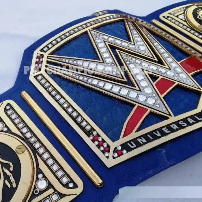 Blue Custom WWE Universal Fend Zinc Championship Title Belt